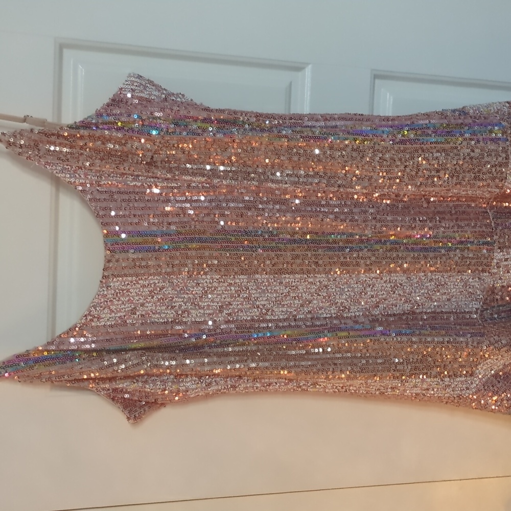 Multicolored Sequin Mini Dress